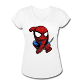 Character #41 Women's Tri-Blend V-Neck T-Shirt - white