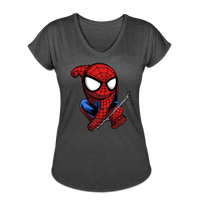 Character #41 Women's Tri-Blend V-Neck T-Shirt - deep heather
