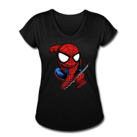Character #41 Women's Tri-Blend V-Neck T-Shirt - black