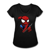 Character #41 Women's Tri-Blend V-Neck T-Shirt - black