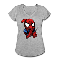 Character #41 Women's Tri-Blend V-Neck T-Shirt - heather gray
