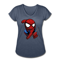 Character #41 Women's Tri-Blend V-Neck T-Shirt - navy heather