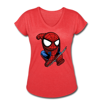 Character #41 Women's Tri-Blend V-Neck T-Shirt - heather red