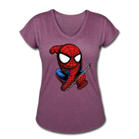 Character #41 Women's Tri-Blend V-Neck T-Shirt - heather plum