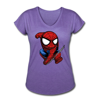 Character #41 Women's Tri-Blend V-Neck T-Shirt - purple heather