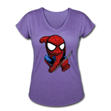Character #41 Women's Tri-Blend V-Neck T-Shirt - purple heather