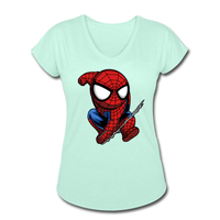 Character #41 Women's Tri-Blend V-Neck T-Shirt - mint