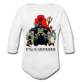 Character #43 Organic Long Sleeve Baby Bodysuit - white
