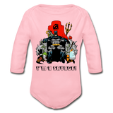 Character #43 Organic Long Sleeve Baby Bodysuit - light pink