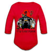 Character #43 Organic Long Sleeve Baby Bodysuit - red