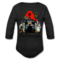 Character #43 Organic Long Sleeve Baby Bodysuit - black