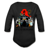 Character #43 Organic Long Sleeve Baby Bodysuit - black
