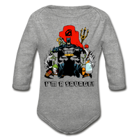 Character #43 Organic Long Sleeve Baby Bodysuit - heather gray
