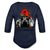 Character #43 Organic Long Sleeve Baby Bodysuit - dark navy