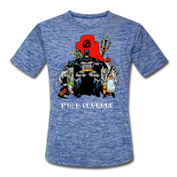 Character #43 Men’s Moisture Wicking Performance T-Shirt - heather blue