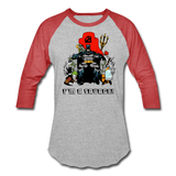 Character #43 Baseball T-Shirt - heather gray/red