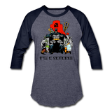 Character #43 Baseball T-Shirt - heather blue/navy