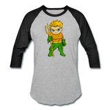 Character #44 Baseball T-Shirt - heather gray/black