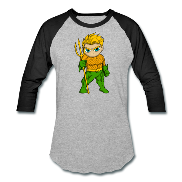 Character #44 Baseball T-Shirt - heather gray/black