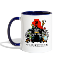 Character #43 Contrast Coffee Mug - white/cobalt blue