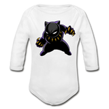 Character #45 Organic Long Sleeve Baby Bodysuit - white