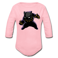 Character #45 Organic Long Sleeve Baby Bodysuit - light pink