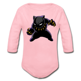Character #45 Organic Long Sleeve Baby Bodysuit - light pink