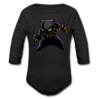 Character #45 Organic Long Sleeve Baby Bodysuit - black