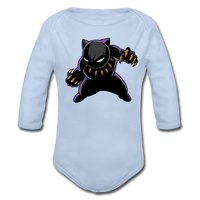Character #45 Organic Long Sleeve Baby Bodysuit - sky