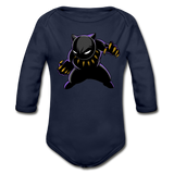 Character #45 Organic Long Sleeve Baby Bodysuit - dark navy