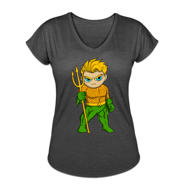 Character #44 Women's Tri-Blend V-Neck T-Shirt - deep heather