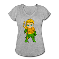 Character #44 Women's Tri-Blend V-Neck T-Shirt - heather gray