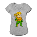 Character #44 Women's Tri-Blend V-Neck T-Shirt - heather gray
