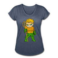 Character #44 Women's Tri-Blend V-Neck T-Shirt - navy heather