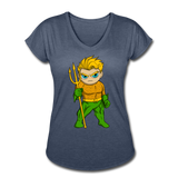Character #44 Women's Tri-Blend V-Neck T-Shirt - navy heather