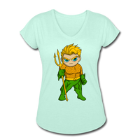 Character #44 Women's Tri-Blend V-Neck T-Shirt - mint