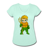 Character #44 Women's Tri-Blend V-Neck T-Shirt - mint