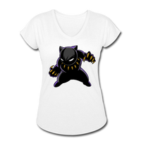 Character #45 Women's Tri-Blend V-Neck T-Shirt - white