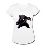 Character #45 Women's Tri-Blend V-Neck T-Shirt - white