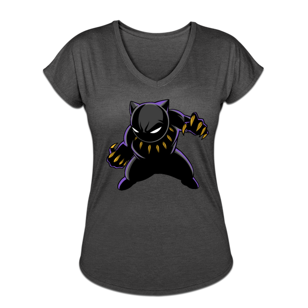 Character #45 Women's Tri-Blend V-Neck T-Shirt - deep heather