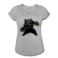 Character #45 Women's Tri-Blend V-Neck T-Shirt - heather gray
