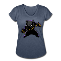 Character #45 Women's Tri-Blend V-Neck T-Shirt - navy heather