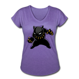 Character #45 Women's Tri-Blend V-Neck T-Shirt - purple heather