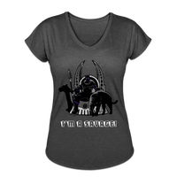 Character #46 Women's Tri-Blend V-Neck T-Shirt - deep heather