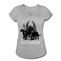 Character #46 Women's Tri-Blend V-Neck T-Shirt - heather gray