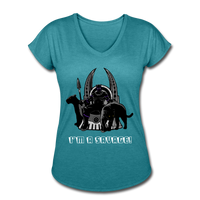 Character #46 Women's Tri-Blend V-Neck T-Shirt - heather turquoise
