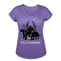 Character #46 Women's Tri-Blend V-Neck T-Shirt - purple heather