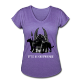 Character #46 Women's Tri-Blend V-Neck T-Shirt - purple heather