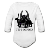 Character #46 Organic Long Sleeve Baby Bodysuit - white