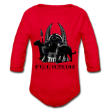 Character #46 Organic Long Sleeve Baby Bodysuit - red